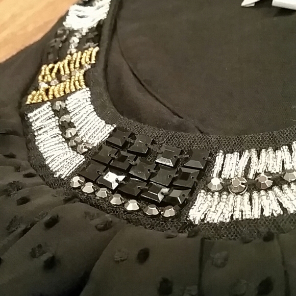 NY Collection Black Ruffle Tank - Picture 3 of 5